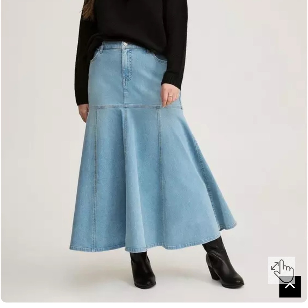 Torrid Light Blue Denim Skirt